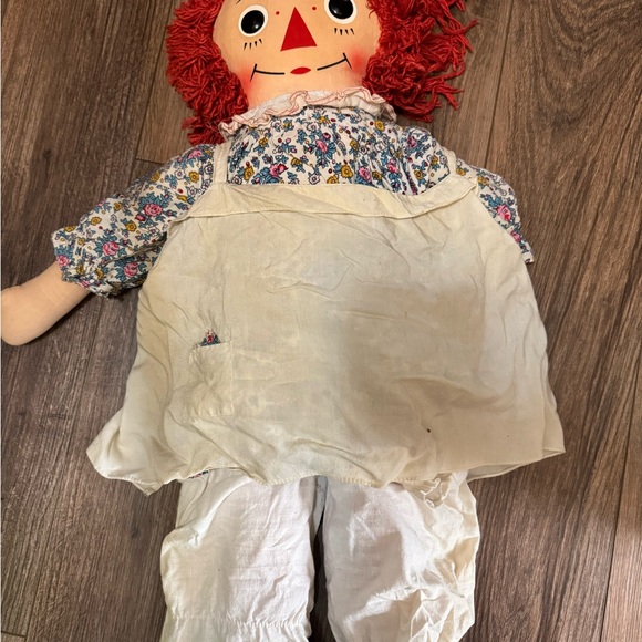 Floral Rag Doll with Red Hair Raggedy Ann - Picture 3 of 4